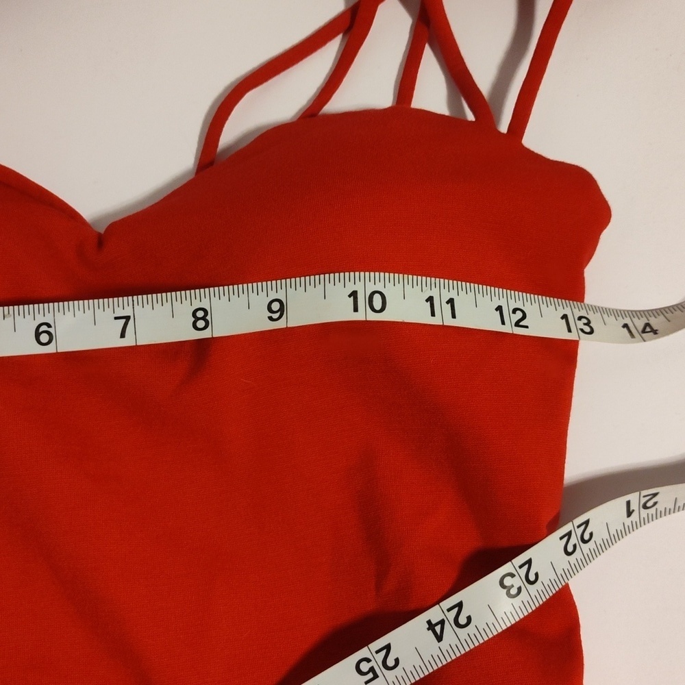 Guess Red cap-sleeve strappy dress size S - Picture 8 of 9
